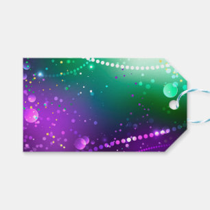 Mardi Gras Festive Purple Background Gift Tags