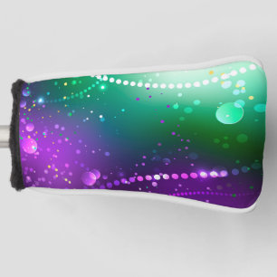 Mardi Gras Festive Purple Background Golf Head Cover