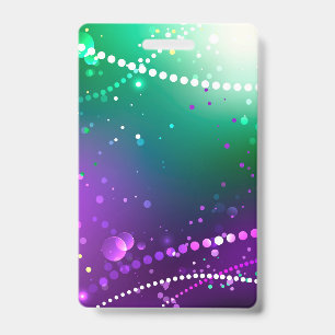 Mardi Gras Festive Purple Background ID Badge