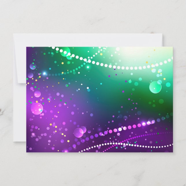 Mardi Gras Festive Purple Background Invitation (Front)