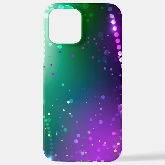Mardi Gras Festive Purple Background iPhone Case (Back)