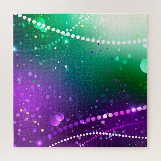 Mardi Gras Festive Purple Background Jigsaw Puzzle (Horizontal)