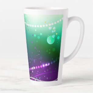 Mardi Gras Festive Purple Background Latte Mug