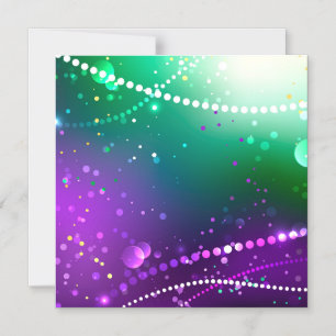 Mardi Gras Festive Purple Background Magnetic Invitation