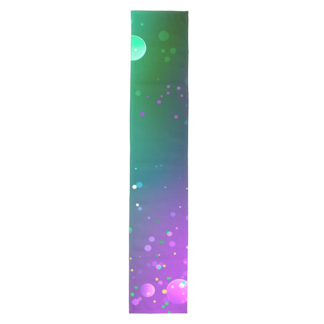 Mardi Gras Festive Purple Background Medium Table Runner (Front)