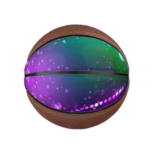 Mardi Gras Festive Purple Background Mini Basketball