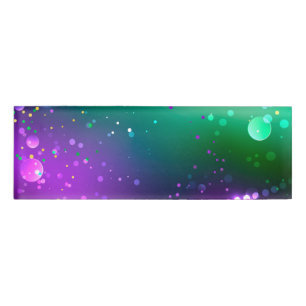 Mardi Gras Festive Purple Background Name Tag