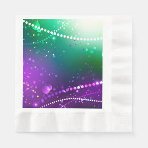 Mardi Gras Festive Purple Background Napkin