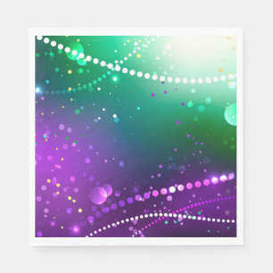 Mardi Gras Festive Purple Background Napkin