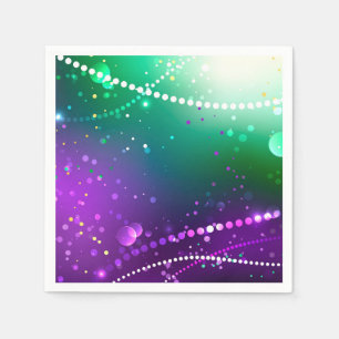 Mardi Gras Festive Purple Background Napkin