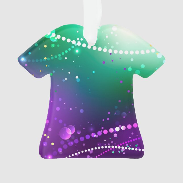 Mardi Gras Festive Purple Background Ornament (Front)