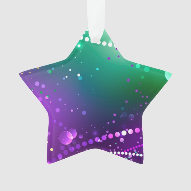 Mardi Gras Festive Purple Background Ornament (Front)
