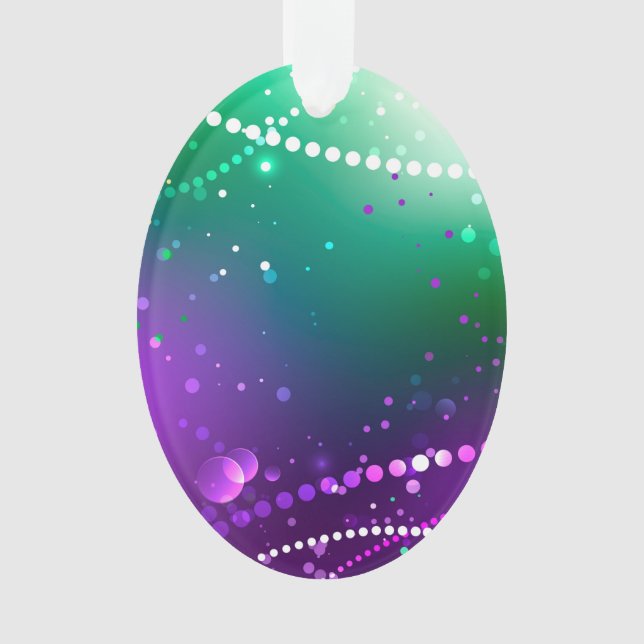 Mardi Gras Festive Purple Background Ornament (Front)