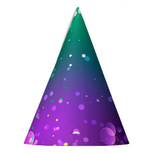 Mardi Gras Festive Purple Background Party Hat