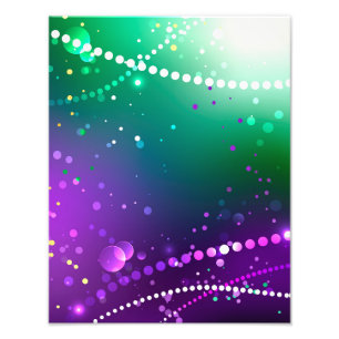 Mardi Gras Festive Purple Background Photo Print