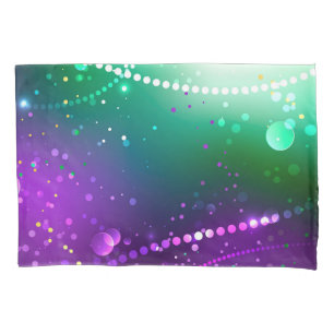 Mardi Gras Festive Purple Background Pillowcase