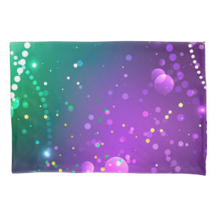 Mardi Gras Festive Purple Background Pillowcase
