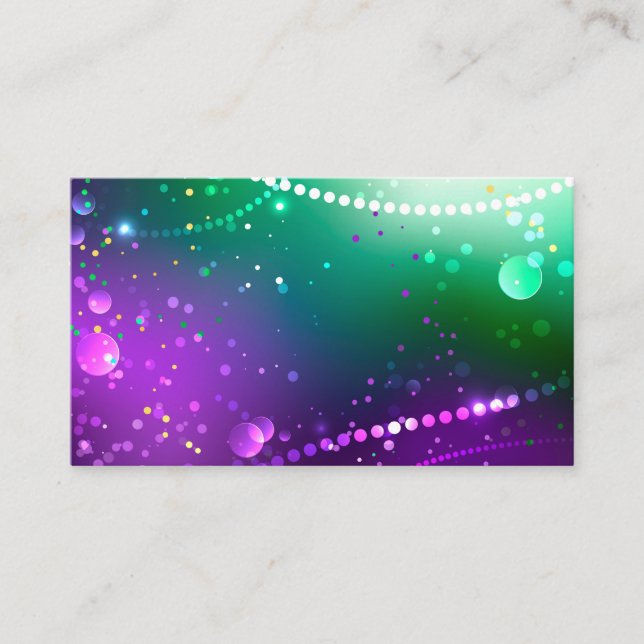 Mardi Gras Festive Purple Background Place Card (Front)