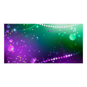 Mardi Gras Festive Purple Background Poster