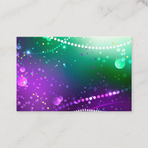 Mardi Gras Festive Purple Background Referral Card