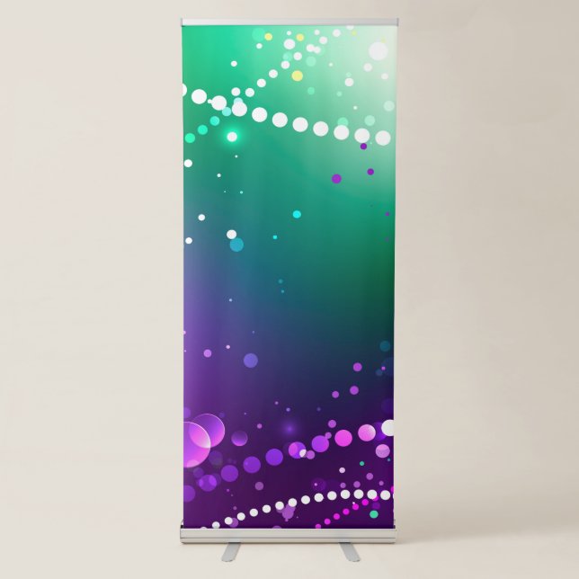 Mardi Gras Festive Purple Background Retractable Banner (Front)
