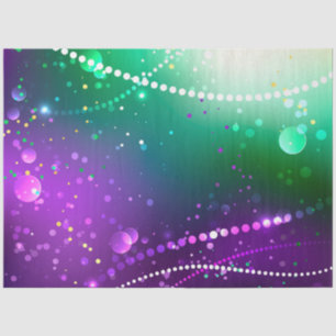 Mardi Gras Festive Purple Background Tissue Paper