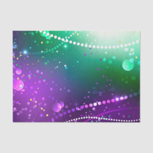 Mardi Gras Festive Purple Background Tissue Paper