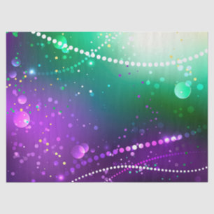 Mardi Gras Festive Purple Background Tissue Paper