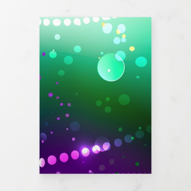 Mardi Gras Festive Purple Background Tri-Fold Invitation (Cover)