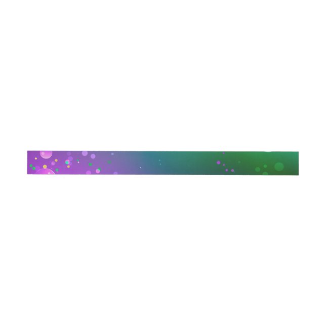 Mardi Gras Festive Purple Background Wrap Around Label (Individual)
