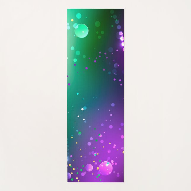 Mardi Gras Festive Purple Background Yoga Mat (Front)