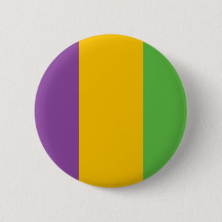 Mardi Gras Flag Crown 6 Cm Round Badge