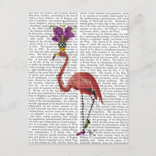 Mardi Gras Flamingo Full Postcard