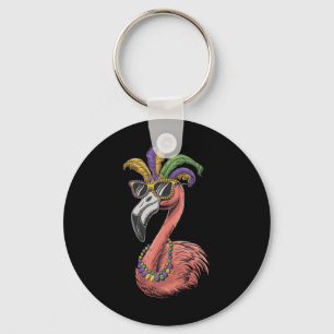 Mardi Gras Flamingo It's Mardi Gras Yall Costume W Key Ring
