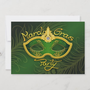 Mardi Gras Flat Invitation