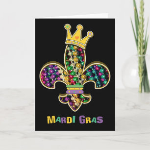 Mardi Gras Fleur Celebrate Card