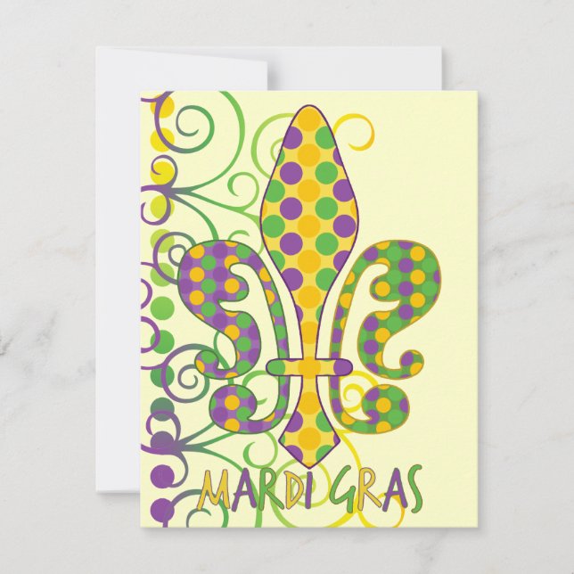 Mardi Gras Fleur de Dots (Front)