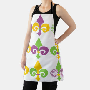 Mardi Gras Fleur de Lis Apron