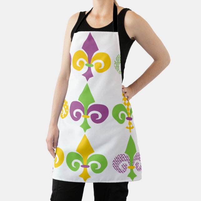Mardi Gras Fleur de Lis Apron (Insitu)