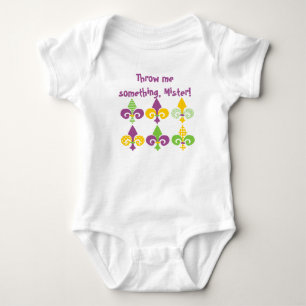 Mardi Gras Fleur de Lis Baby Bodysuit