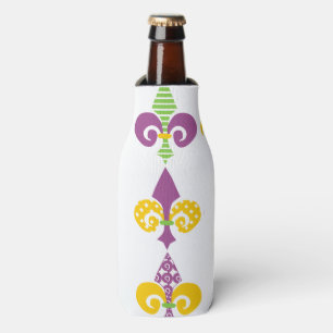 Mardi Gras Fleur de Lis  Bottle Cooler