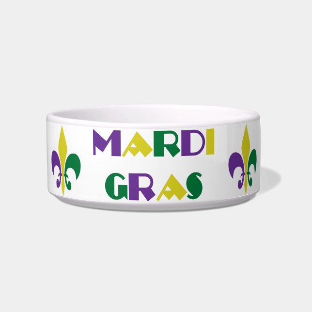 Mardi Gras ~ Fleur De Lis Bowl (Front)