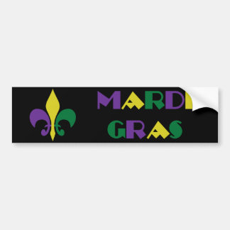 Mardi Gras ~ Fleur De Lis Bumper Sticker