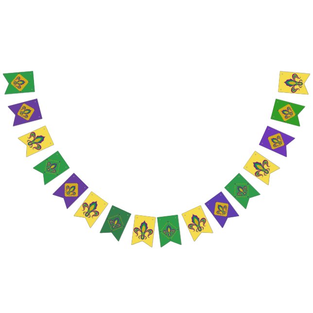 Mardi Gras Fleur De Lis Bunting (All)
