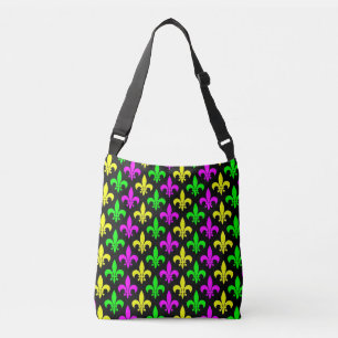 Mardi Gras Fleur De Lis Crossbody Bag