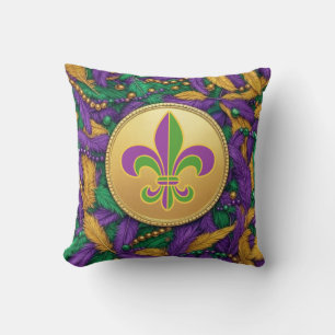 Mardi Gras Fleur de lis Cushion