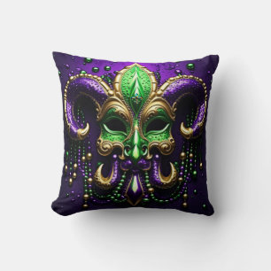 Mardi Gras Fleur De Lis Design 2024 Cushion