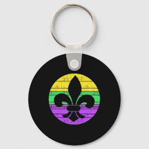 Mardi Gras Fleur De Lis For Carnival Celebration Key Ring