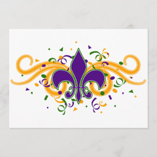 Mardi Gras Fleur-de-Lis Invitation