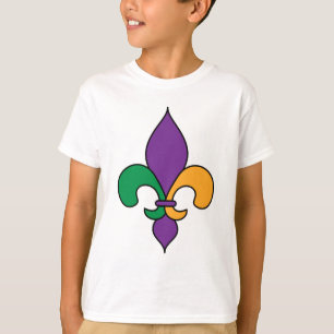 Mardi Gras Fleur de Lis Kids T-Shirt